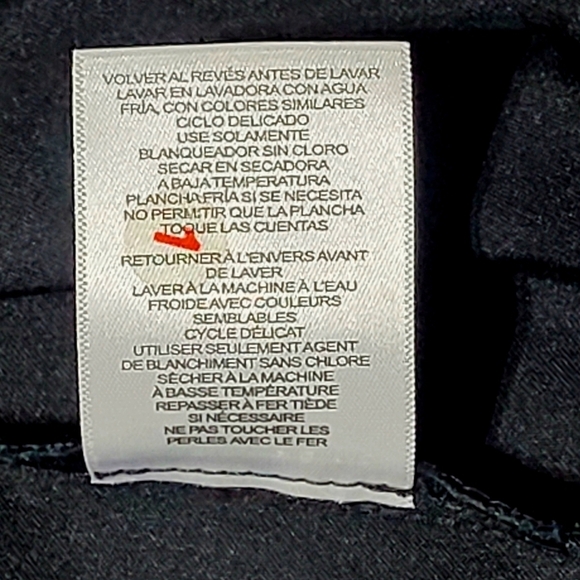 Alfred Dunner Black Boxy Jacket Beaded Butterfly & Flower Design (18) - Picture 9 of 11